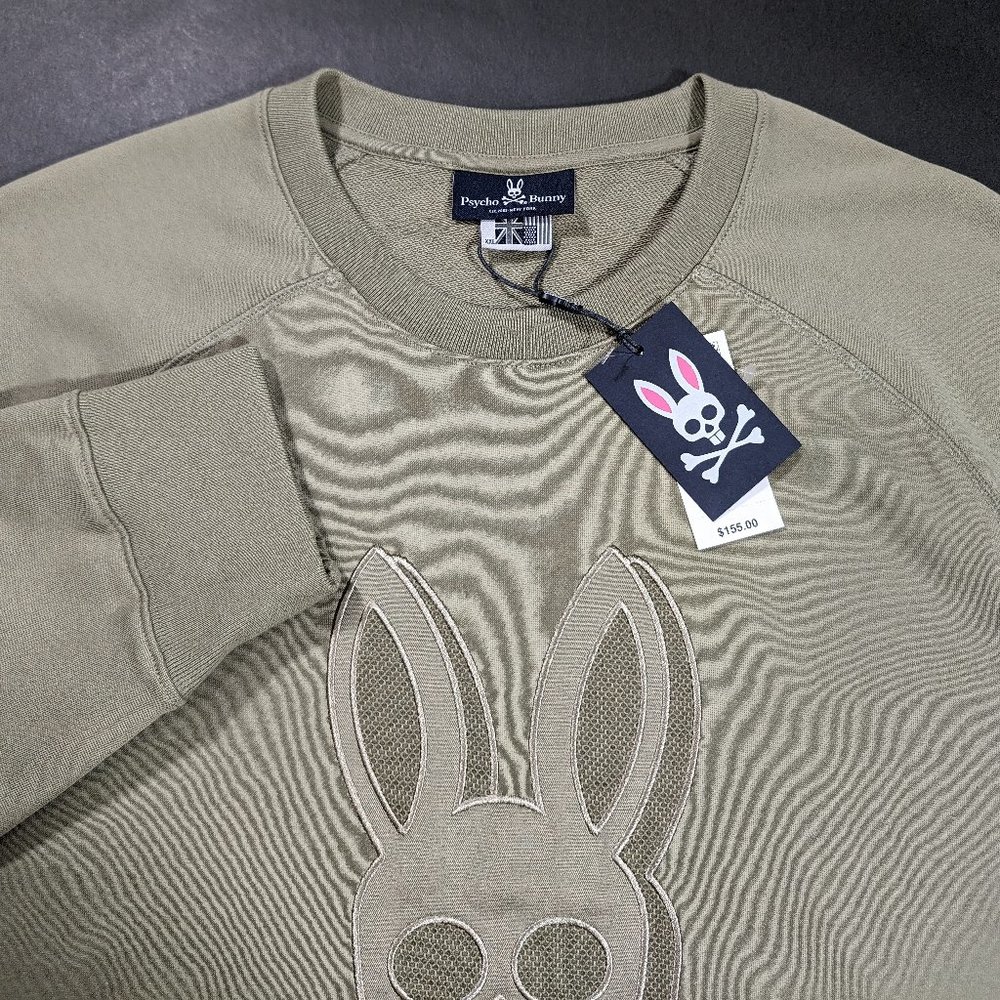 $155 Psycho Bunny Men`s Copa Embroidered Bunny Sweatshirt Size 2XL - Picture 5 of 7